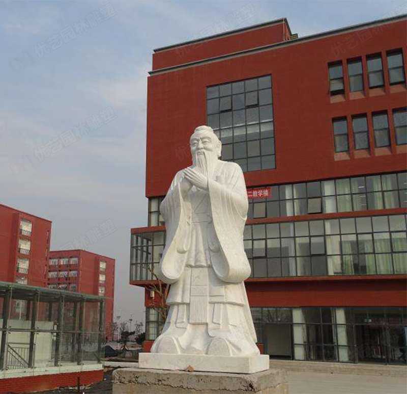 校園石雕孔子像，大理石孔子像